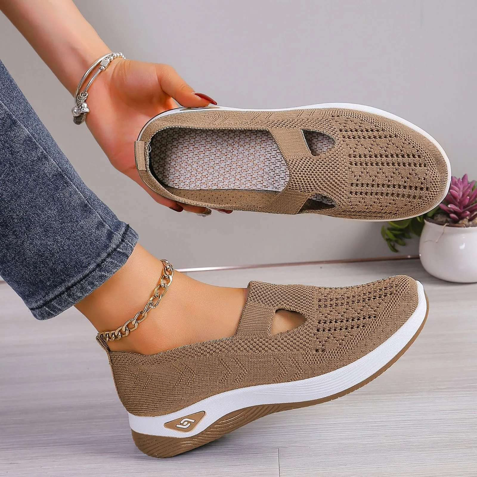 Ортопедические Кроссовки Gyaimxfu Женские Без Шнуровки, фото №6 Ортопедические Кроссовки Gyaimxfu Женские Без Шнуровки, фото №6