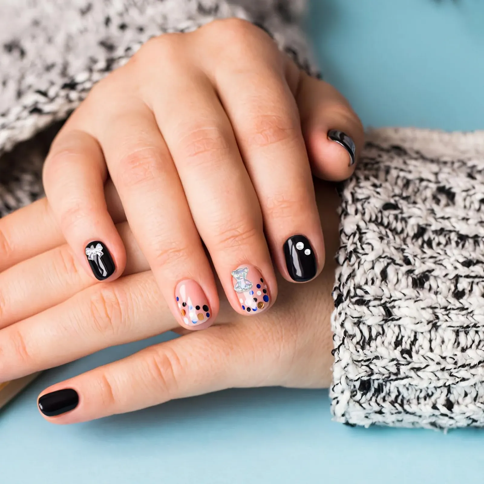 Украшения для ногтей Бантики FRCOLOR 1 коробка, фото №5