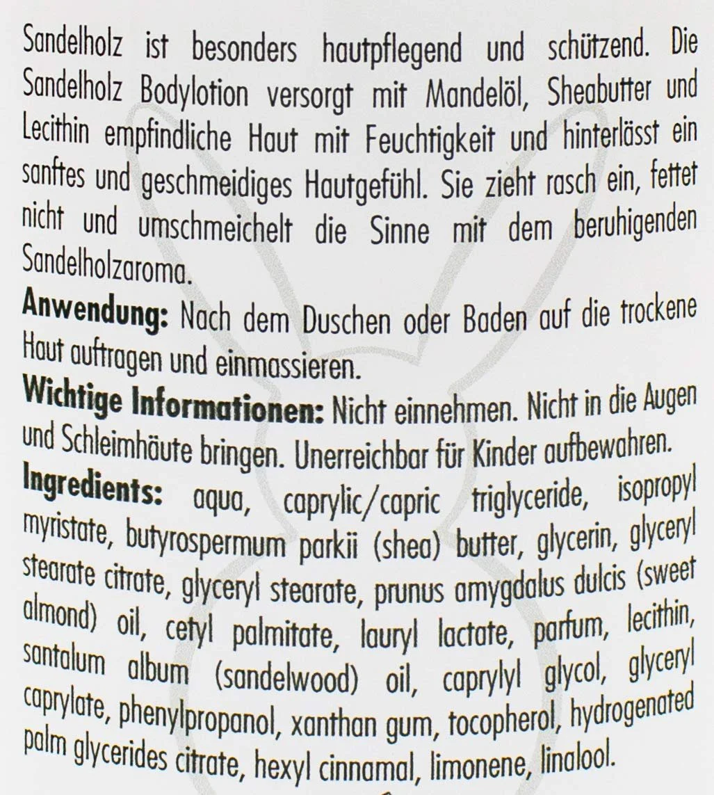 Лосьйон для тіла Haslinger Spa Sandalwood 200мл, фото №4 Лосьйон для тіла Haslinger Spa Sandalwood 200мл, фото №4