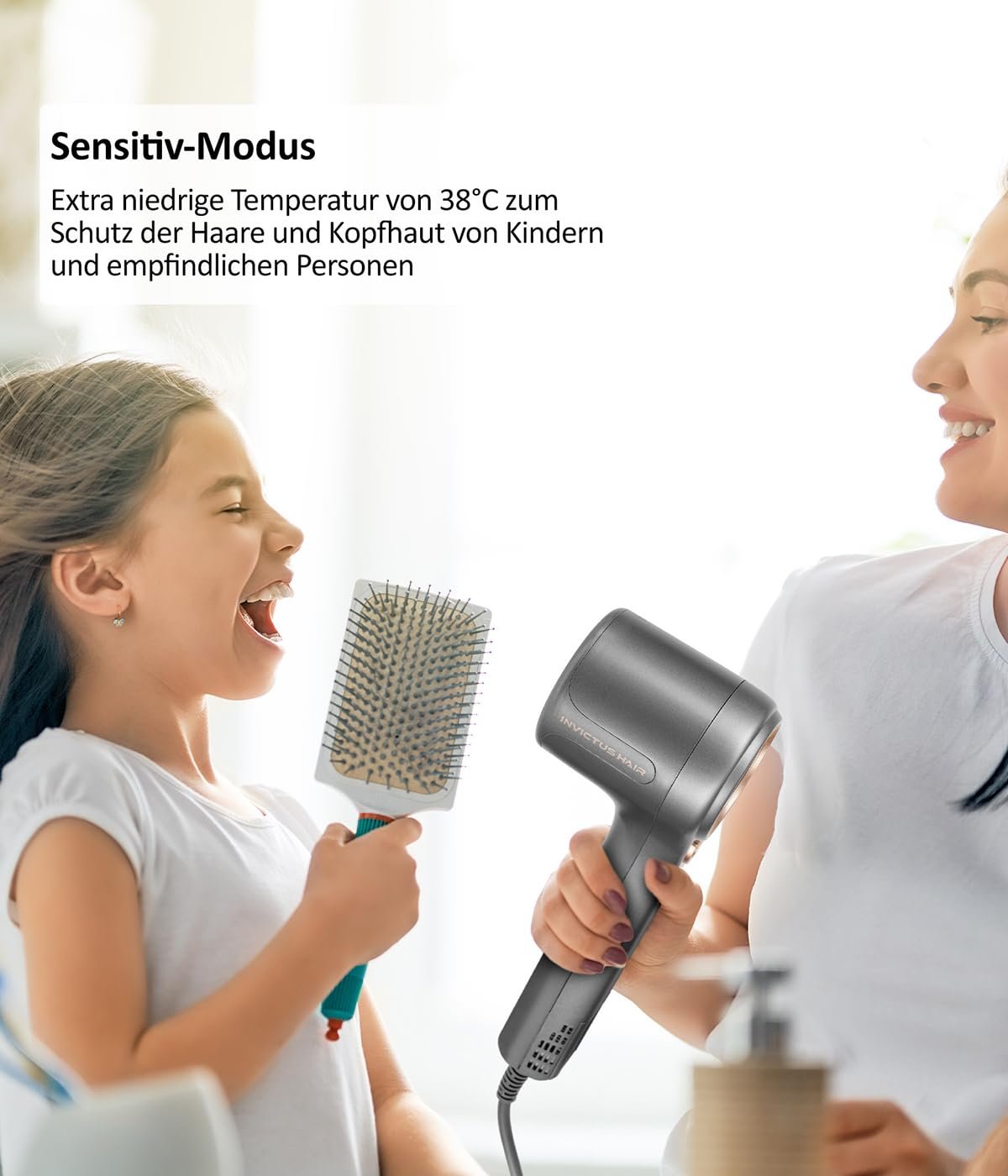 Фен Genius Invictus D7 Ion, 5 предметов, дорожный фен с 1 диффузором, 3 различные насадки для укладки, 5 температурных режимов и 3 уровня скорости, фен 1600 Вт для быстрой сушки, фото №3