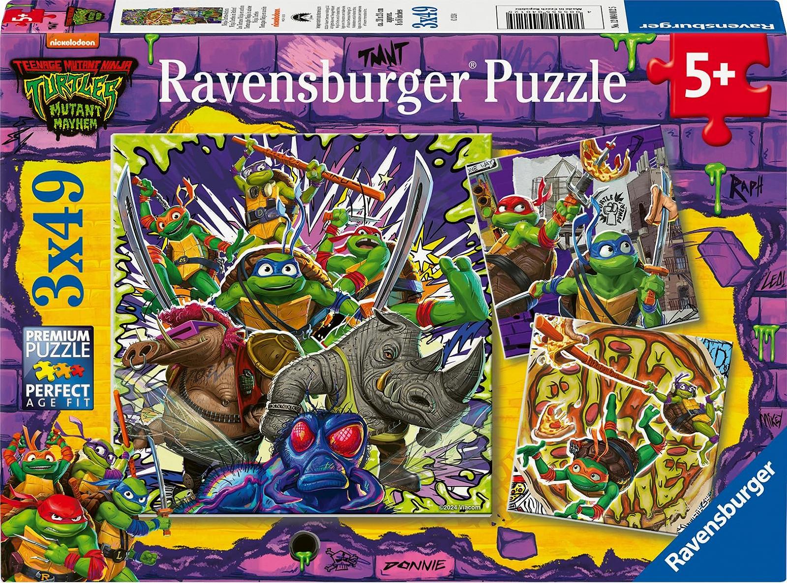 Детский пазл Ravensburger 12004012 Ninja Turtles 3 x 49 элементов, фото №1 Детский пазл Ravensburger 12004012 Ninja Turtles 3 x 49 элементов, фото №1