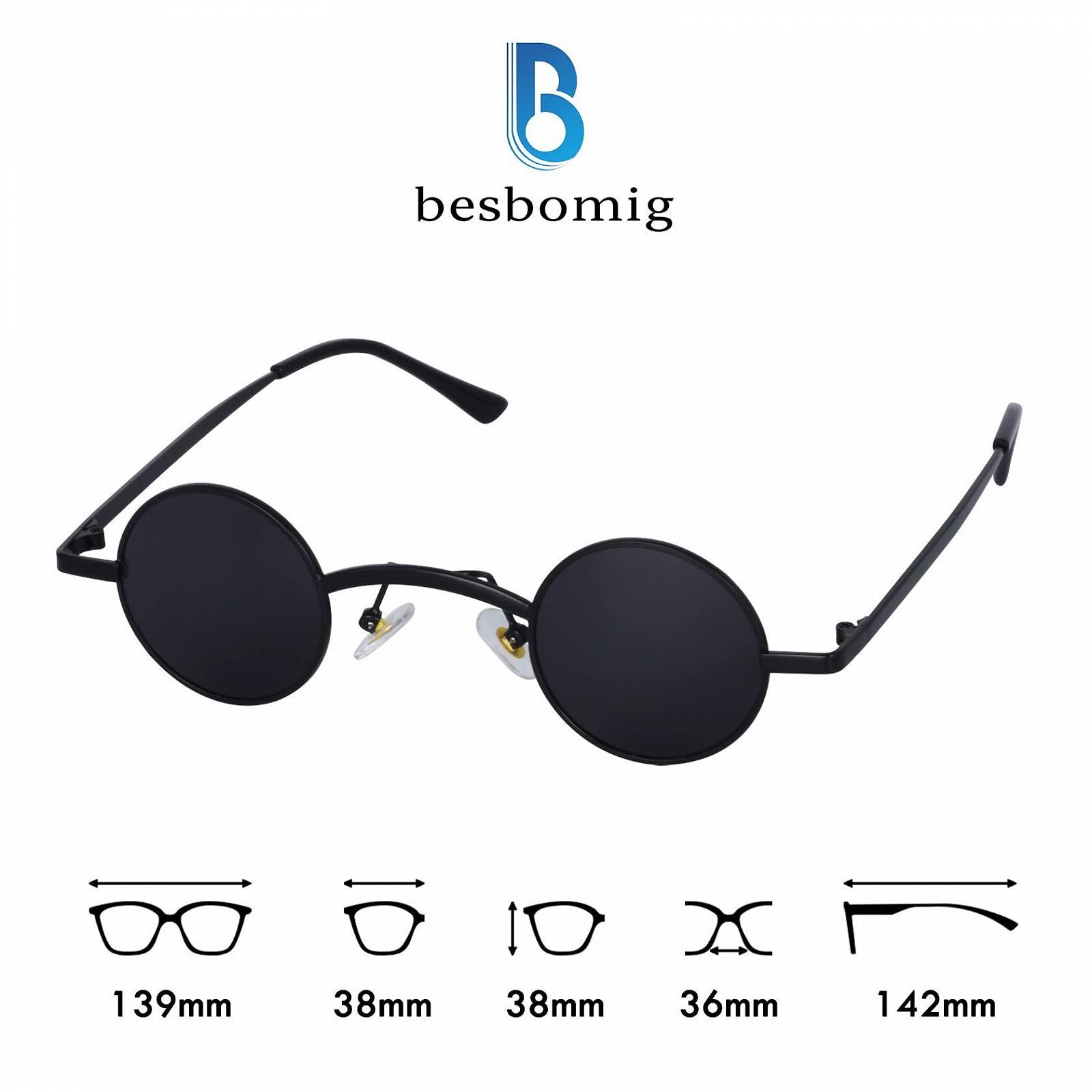 Сонцезахисні окуляри Steampunk besbomig Ретро Круглі Hippie Маленькі, фото №3