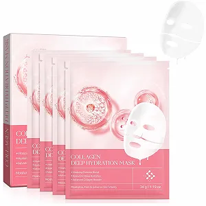 Маска колагенова нічна, упаковка з 4 масок. Гідрогелева - Фото 1