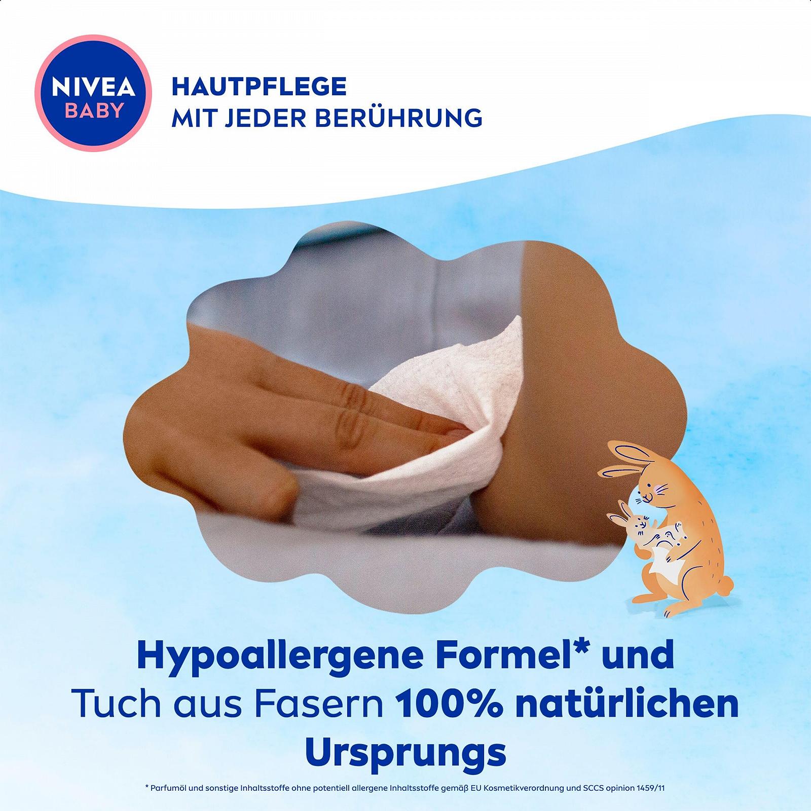 Салфетки NIVEA BABY Soft & Cream Очищающие и ухаживающие 4X57шт., фото №5