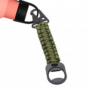 Брелок Paracord, Паракордовий брелок - Плетений брелок, Карабін Paracord, Плетений тримач для ключів, Альпіністський гак, Відкривачка для пляшок - Фото 1