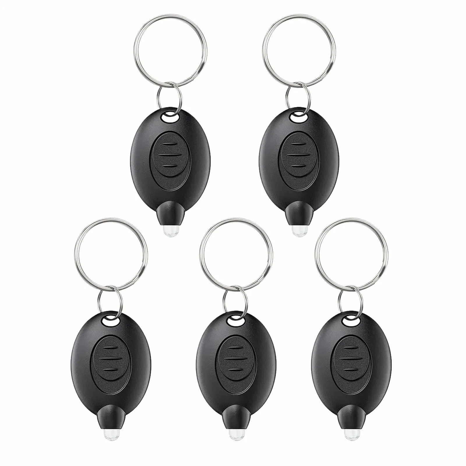 Набір 5 LED ліхтариків-брелоків, Міні LED  14 люмен, портативний ультра-яскравий на батарейках для походів та аварійного освітлення, фото №1