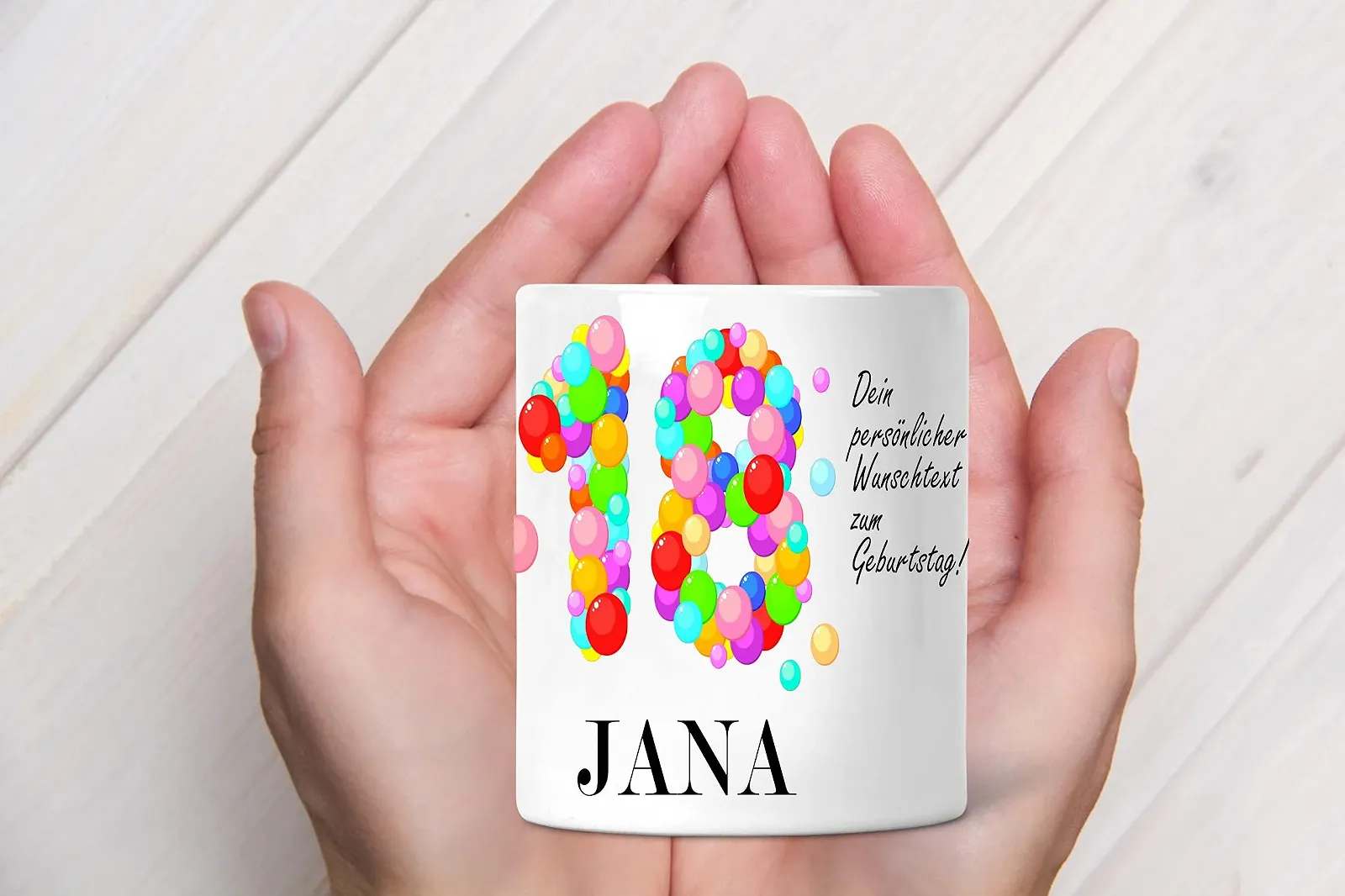 Скарбничка Happy Birthday на день народження 18-60 років персоналізована кругла, фото №3