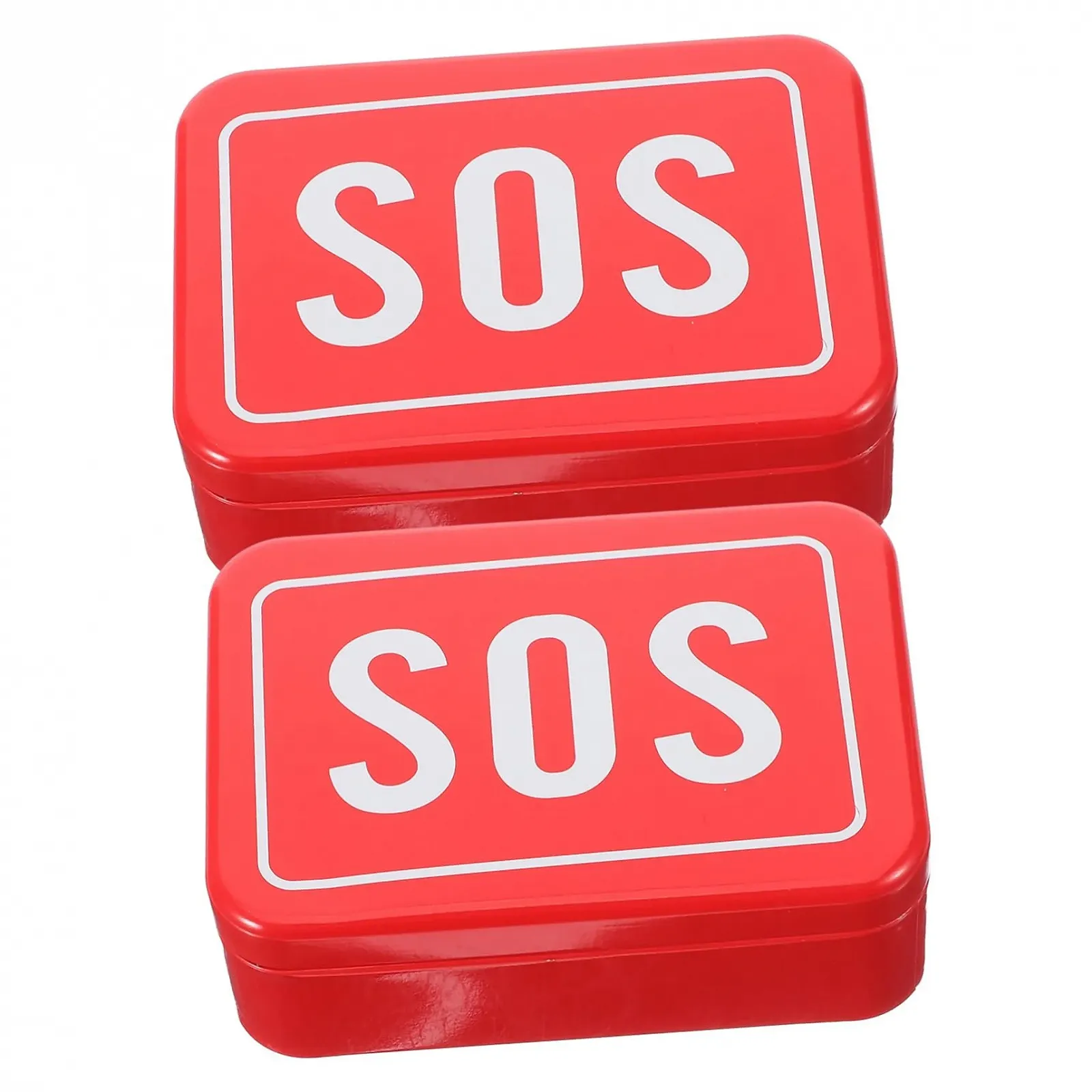 Коробка Supvox 2 шт. Маленький контейнер для виживання в дикій природі Металевий маленький, фото №1