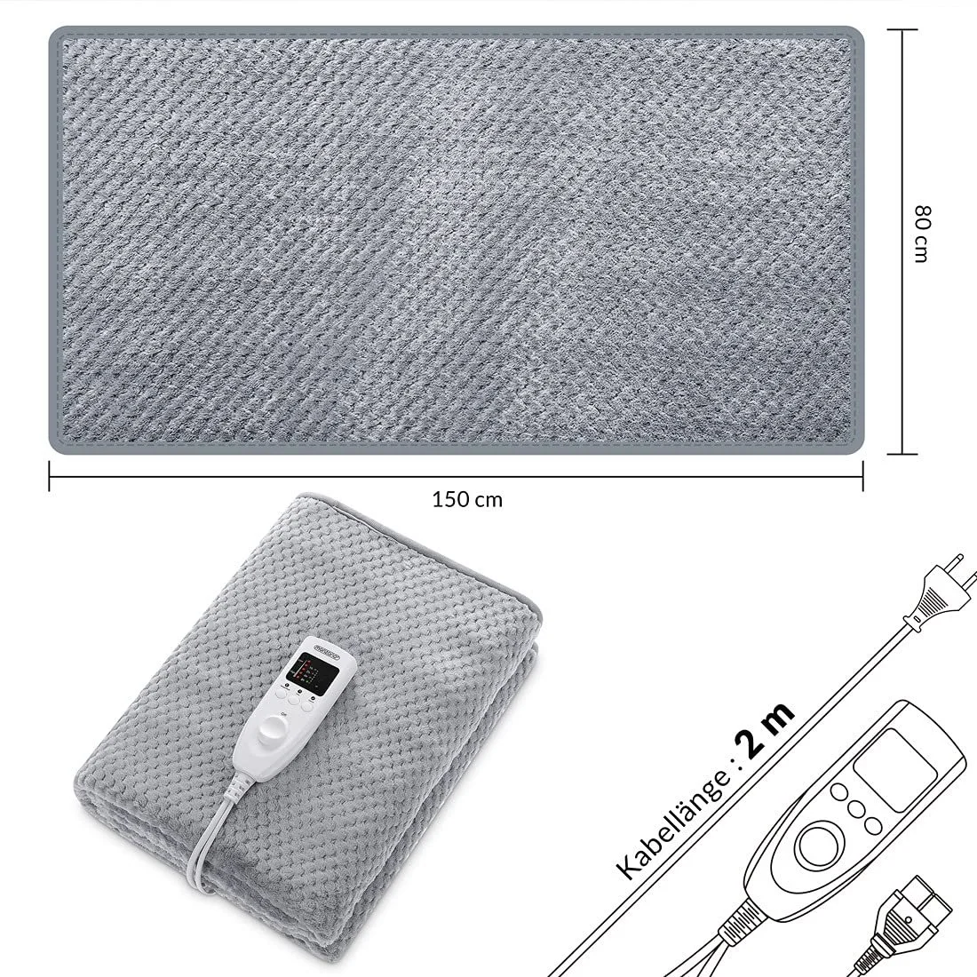 Електропростирадло 3-шарове Comfort Choice 150x80см, фото №7 Електропростирадло 3-шарове Comfort Choice 150x80см, фото №7