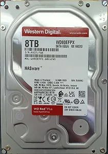 Внутрішній жорсткий диск 3.5" Western Digital Red Plus 8TB SATA III (WD80EFPX) synthetic.ua - Фото 1