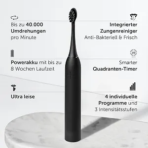 Електрична звукова зубна щітка Wondersmile Sonic Toothbrush Twin Pack PRO 4 програми Atomic Rose/Ultimate Black synthetic.ua - Фото 1