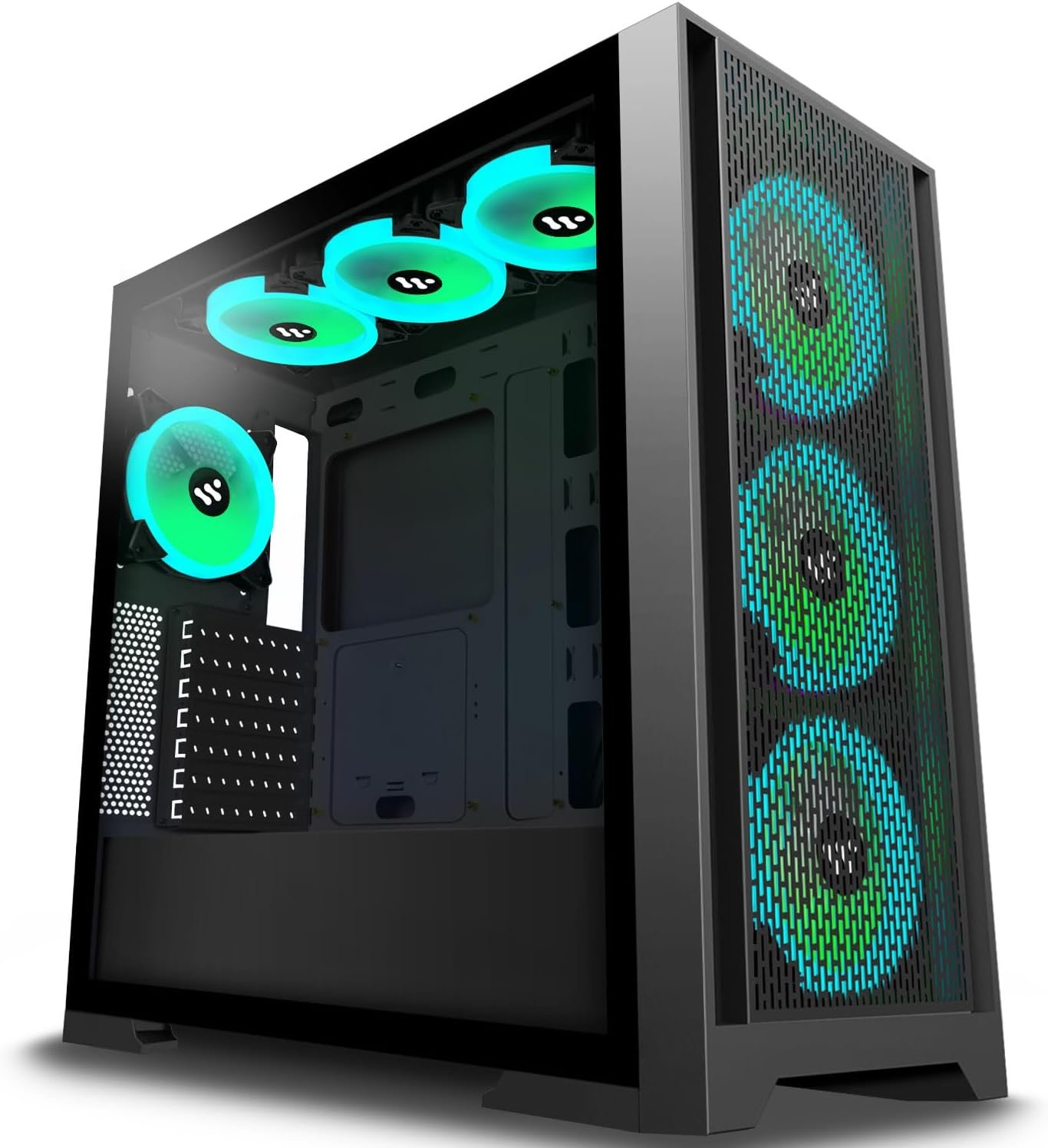 Корпус KEDIERS C710 / E-ATX / 7x120mm ARGB PWM / USB 3.0 / без БЖ / Чорний, фото №1