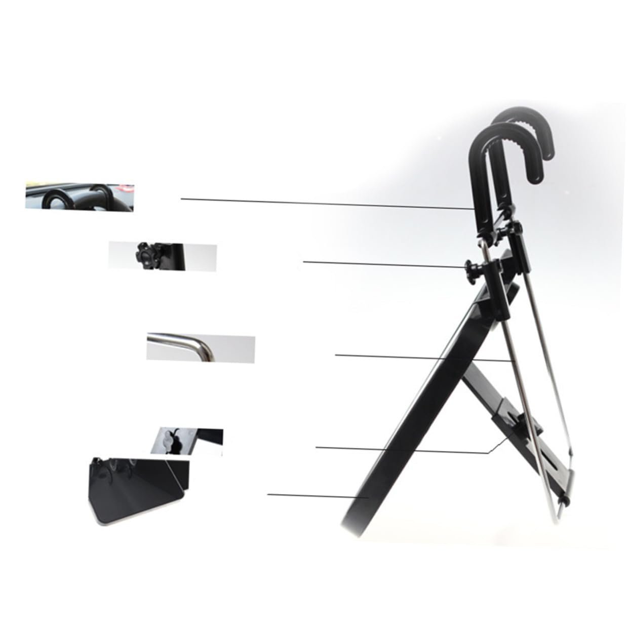 Автомобільний складаний столик-підставка для ноутбука з підсклянником для заднього сидіння з висувним ящиком для роботи, подорожей та їжі в автомобілі, фото №9