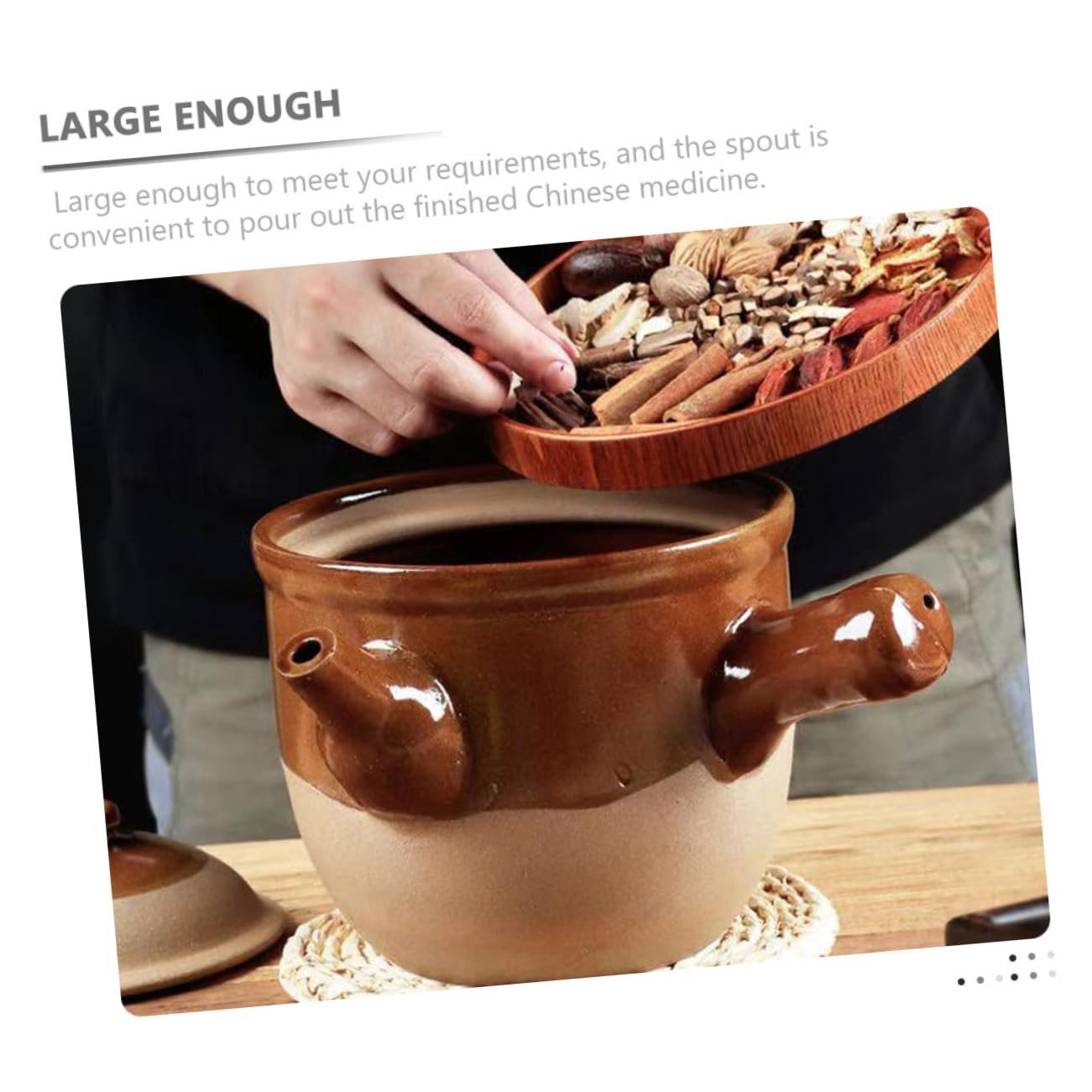 Горщик керамічний NOLITOY для ліків та чаю термостійкий 1.5 л Напівглазурований, фото №2