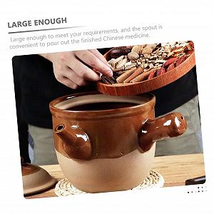 Горщик керамічний NOLITOY для ліків та чаю термостійкий 1.5 л Напівглазурований synthetic.ua - Фото 1