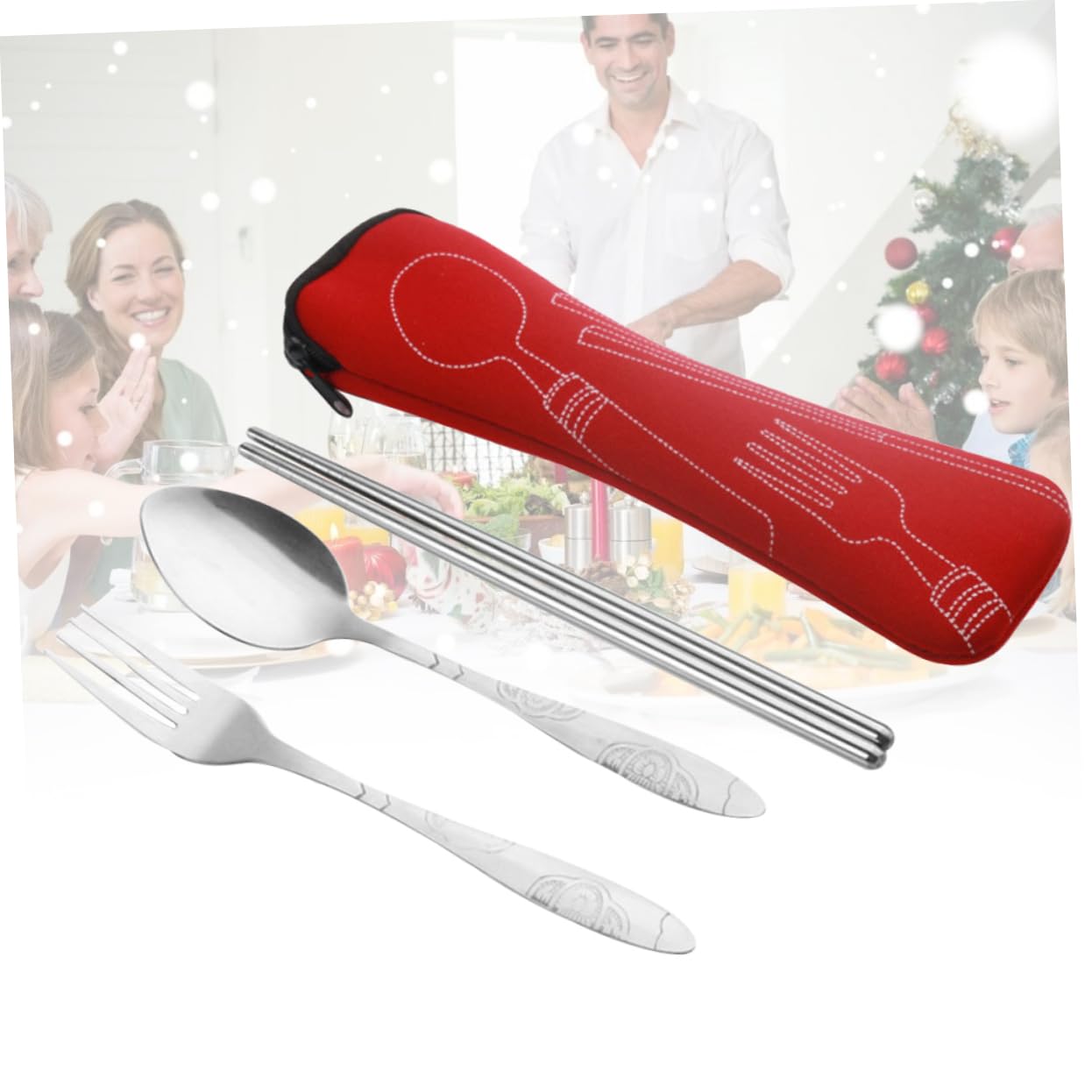 Набір Sosoport Вироби з Кераміки 8 Штук Набір Столових Приладів Нержавіюча Сталь Подарунок, фото №2