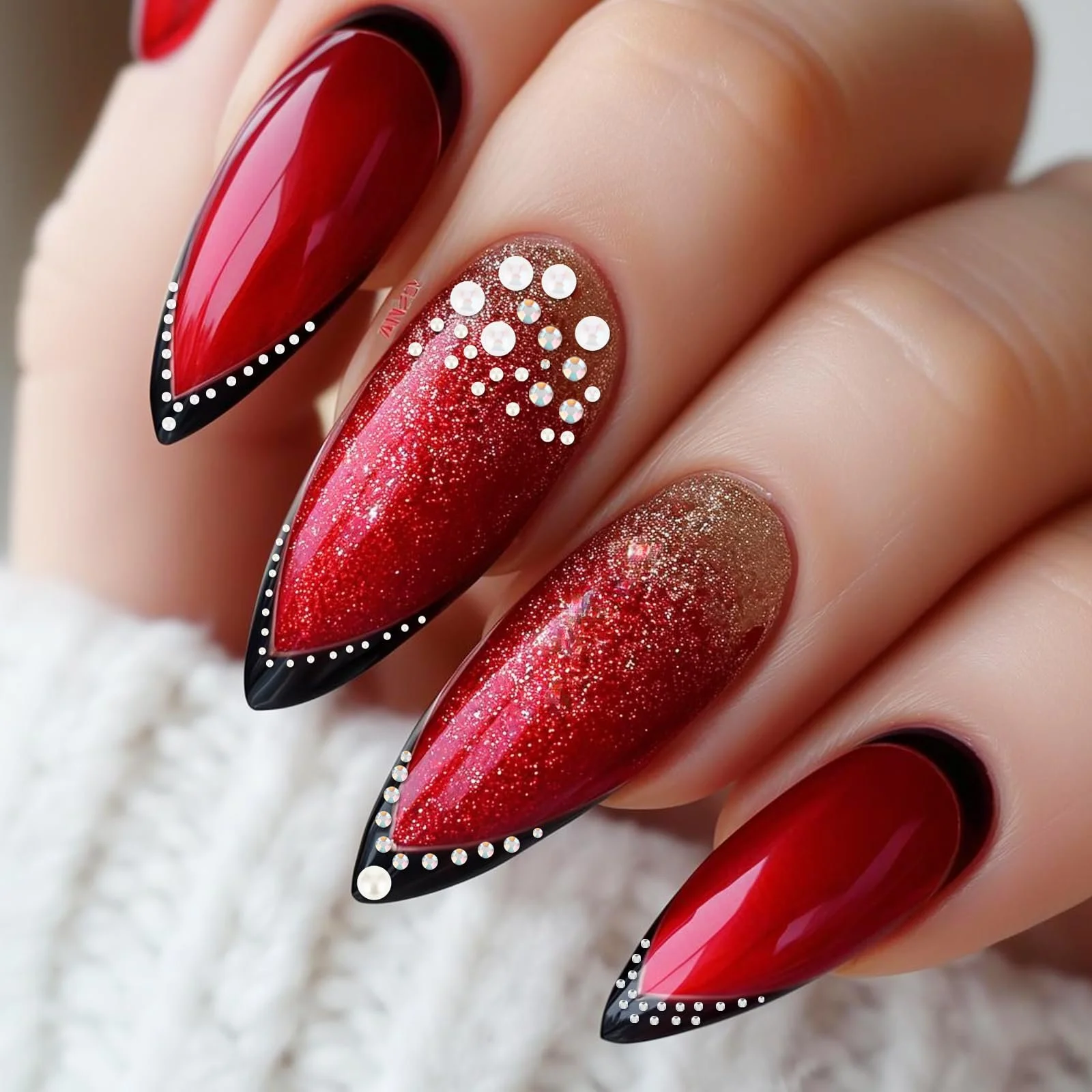 Набор блестящих камней для лица, 1300 шт., 3/4/5/6 мм, самоклеящиеся блестящие стразы, бисер, фото №7