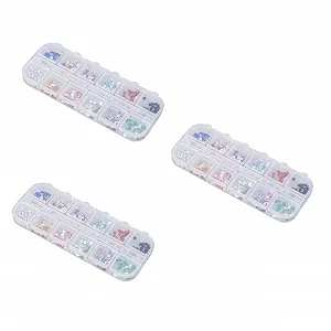 Блестки для ногтей Healvian Набор 3шт 12 Коровьи Ушки - Фото 1