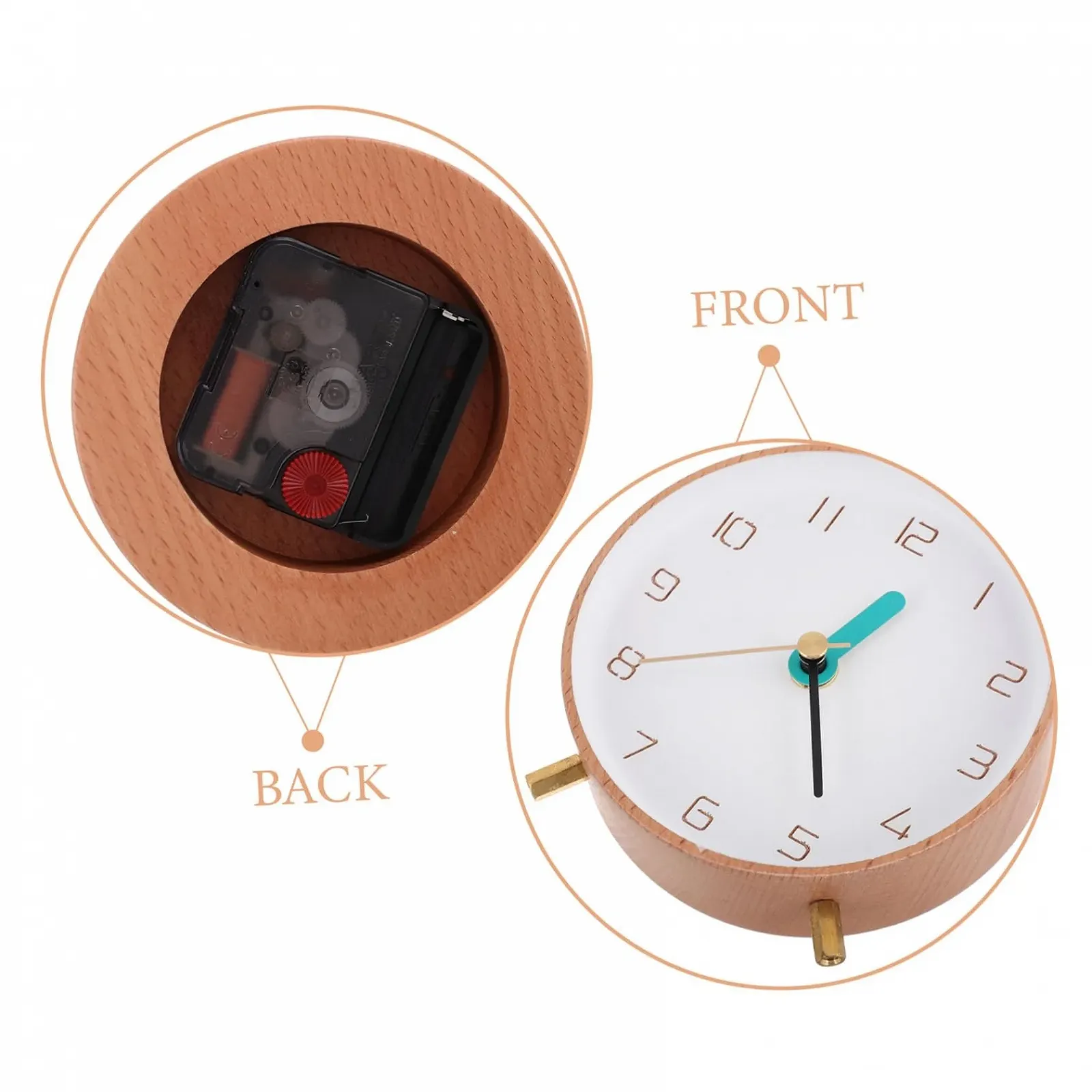 Годинник Настільний PartyKindom Дерев'яний Аналоговий Мінімалістичний Великі Цифри, фото №8 Годинник Настільний PartyKindom Дерев'яний Аналоговий Мінімалістичний Великі Цифри, фото №8