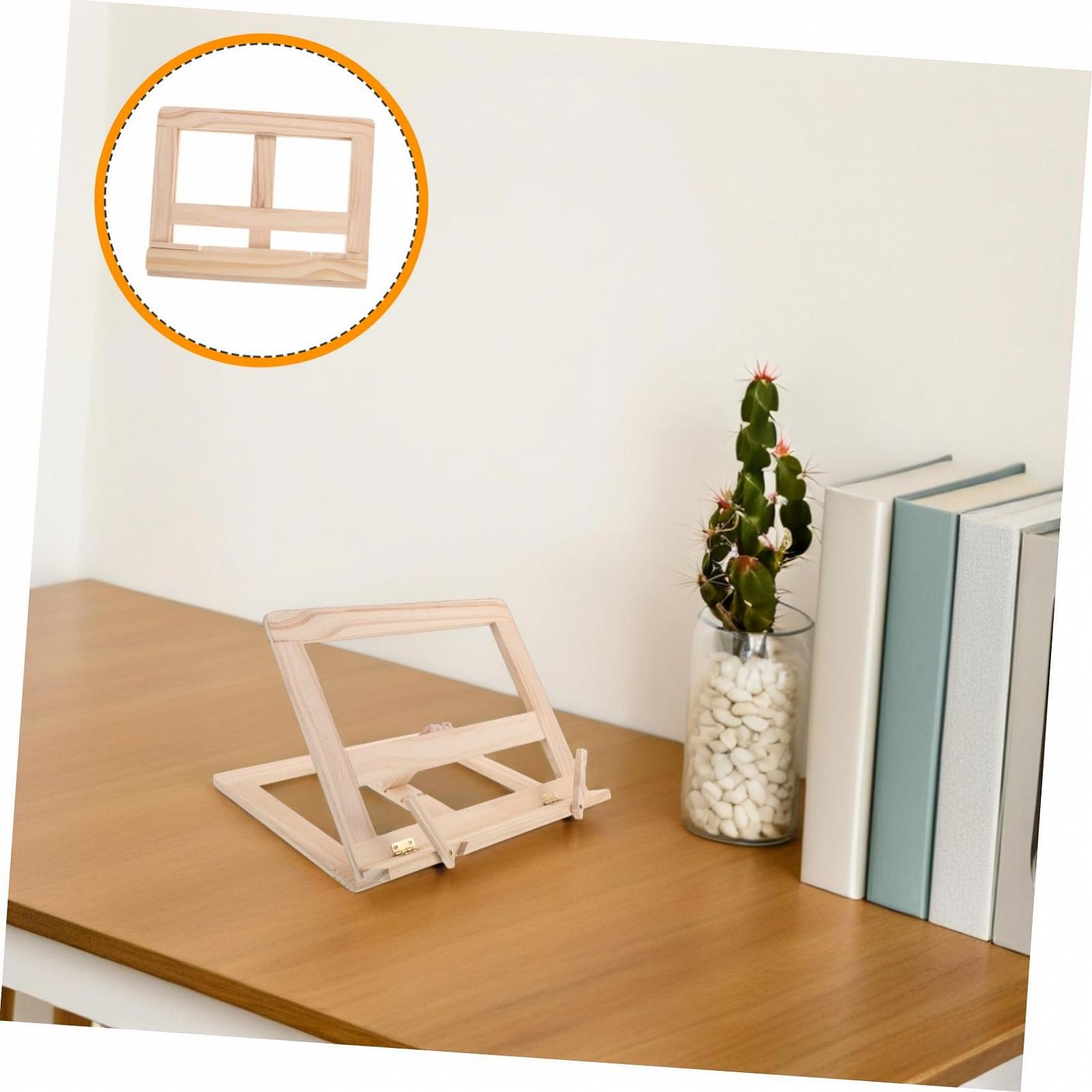 Регулируемая Деревянная Подставка для Книг с Боковыми Держателями, фото №8