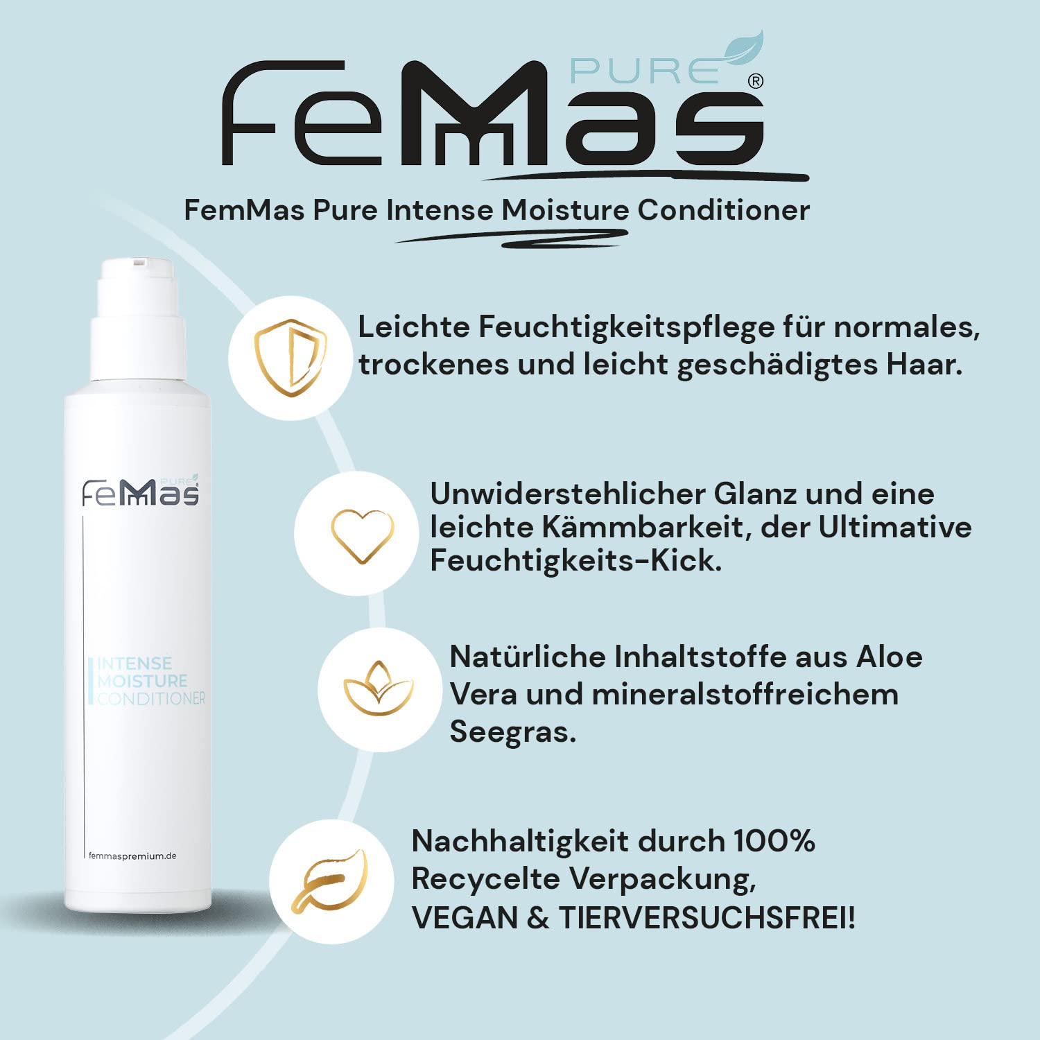 Кондиционер FemMas Pure Intense Moisture 200 мл, фото №3