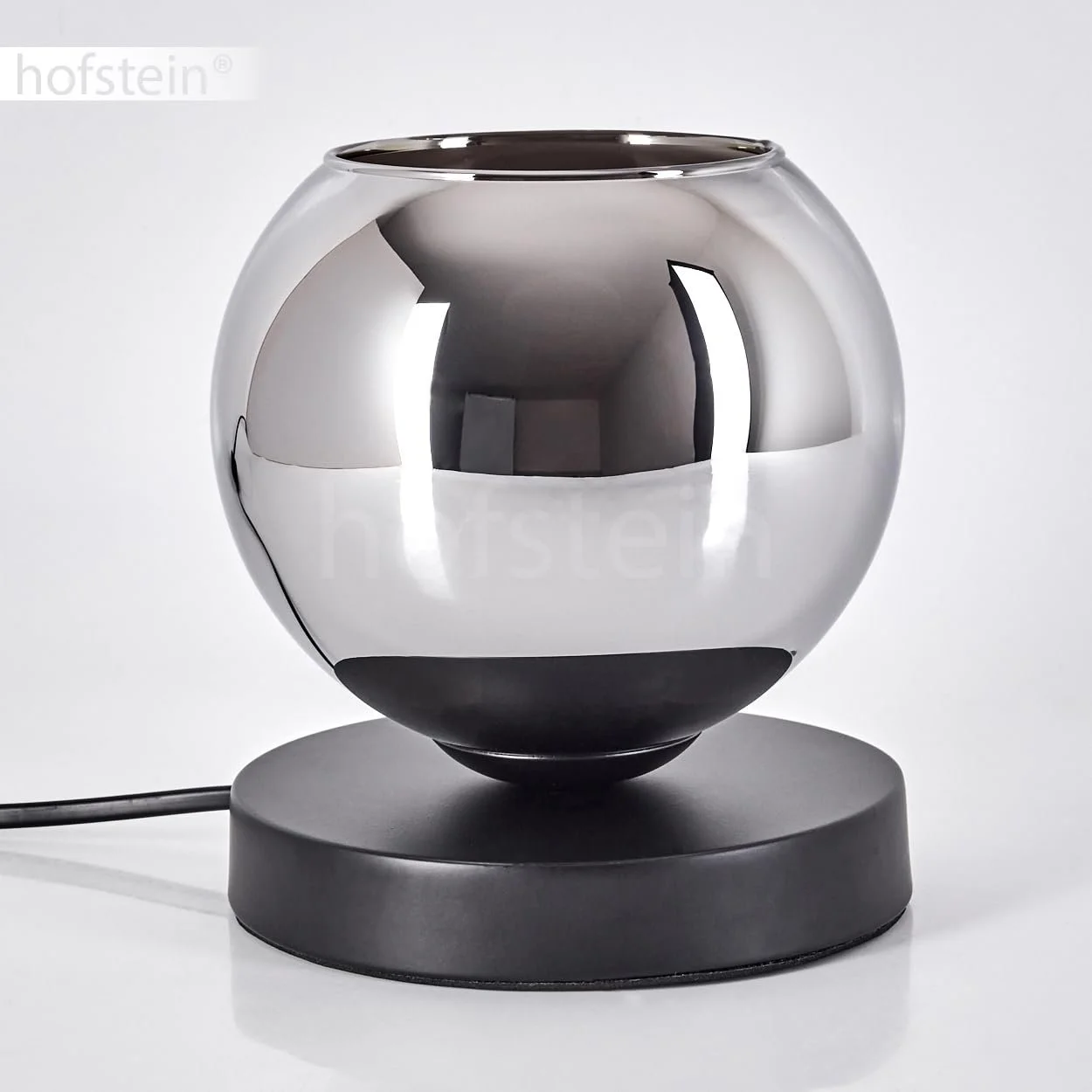 Настільна лампа Koyoto Метал/Скло 15 см 1 x E27 Чорний/Хром, фото №9