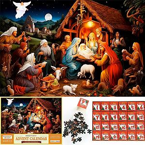 Адвент-календар 2025 Christmas Calendar Пазл 1008 елементів 70 x 50 см - Фото 1