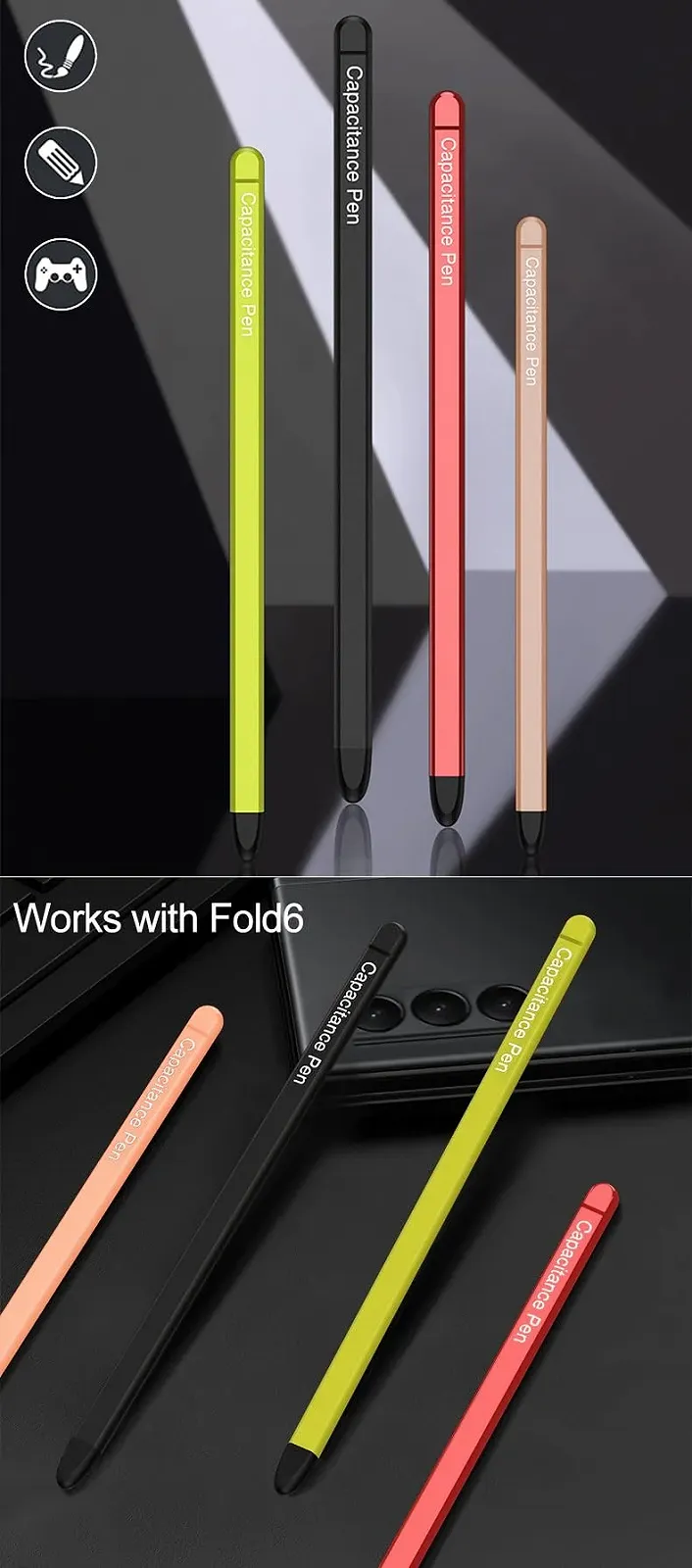 Стилус Samsung Slim Stylus Pen Galaxy Z Fold6 / Fold5 Black, фото №6 Стилус Samsung Slim Stylus Pen Galaxy Z Fold6 / Fold5 Black, фото №6