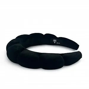 Обруч на голову Бархатная с подкладкой Черный synthetic.ua - Фото 1