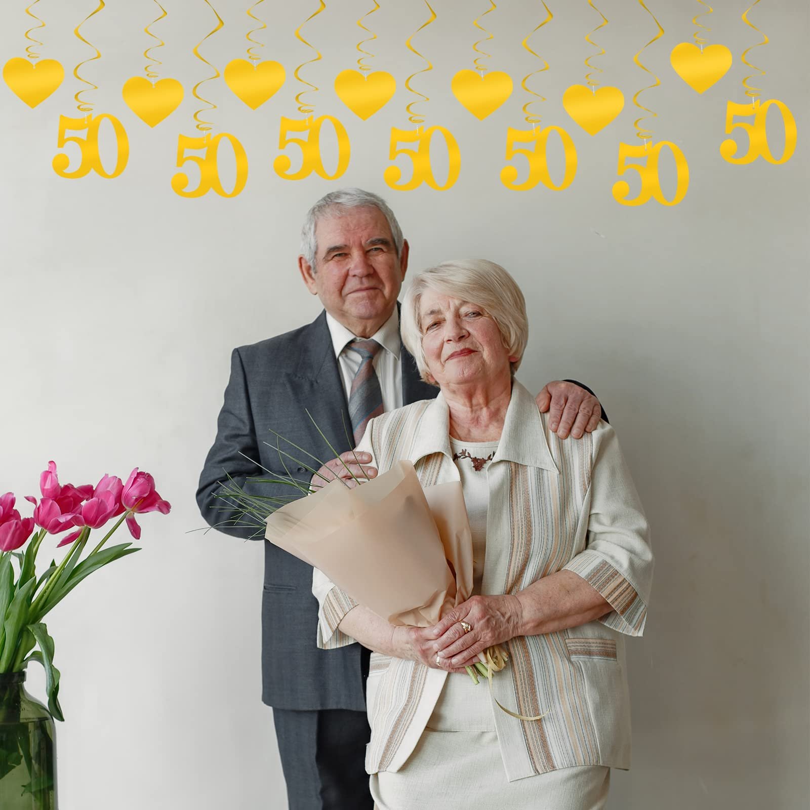 Спіральна прикраса Number 50 Набір 18 шт Золота, фото №7