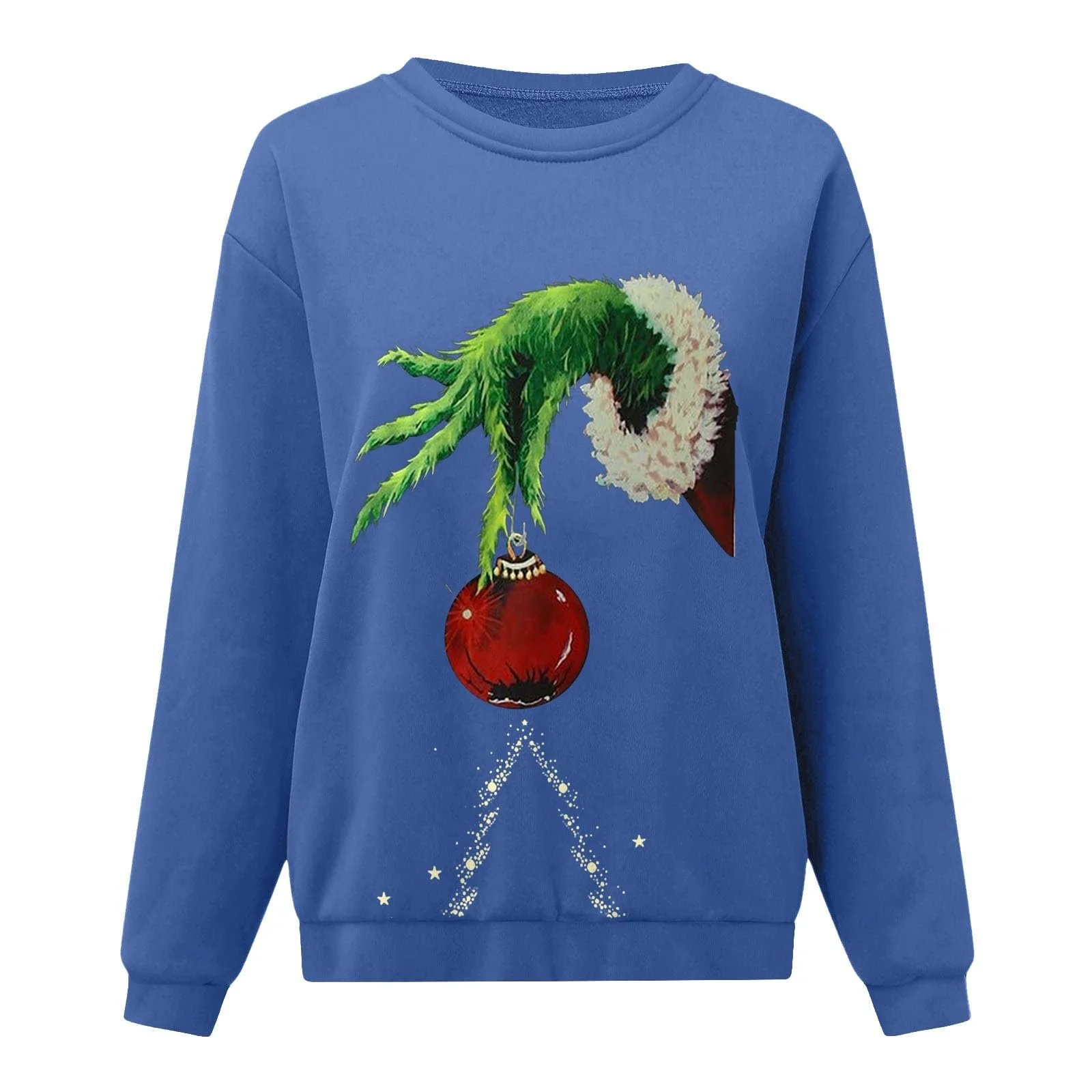 Джемпер YEBIRAL Женский Grinch Рождественский Пуловер с круглым вырезом Длинный рукав, фото №3 Джемпер YEBIRAL Женский Grinch Рождественский Пуловер с круглым вырезом Длинный рукав, фото №3