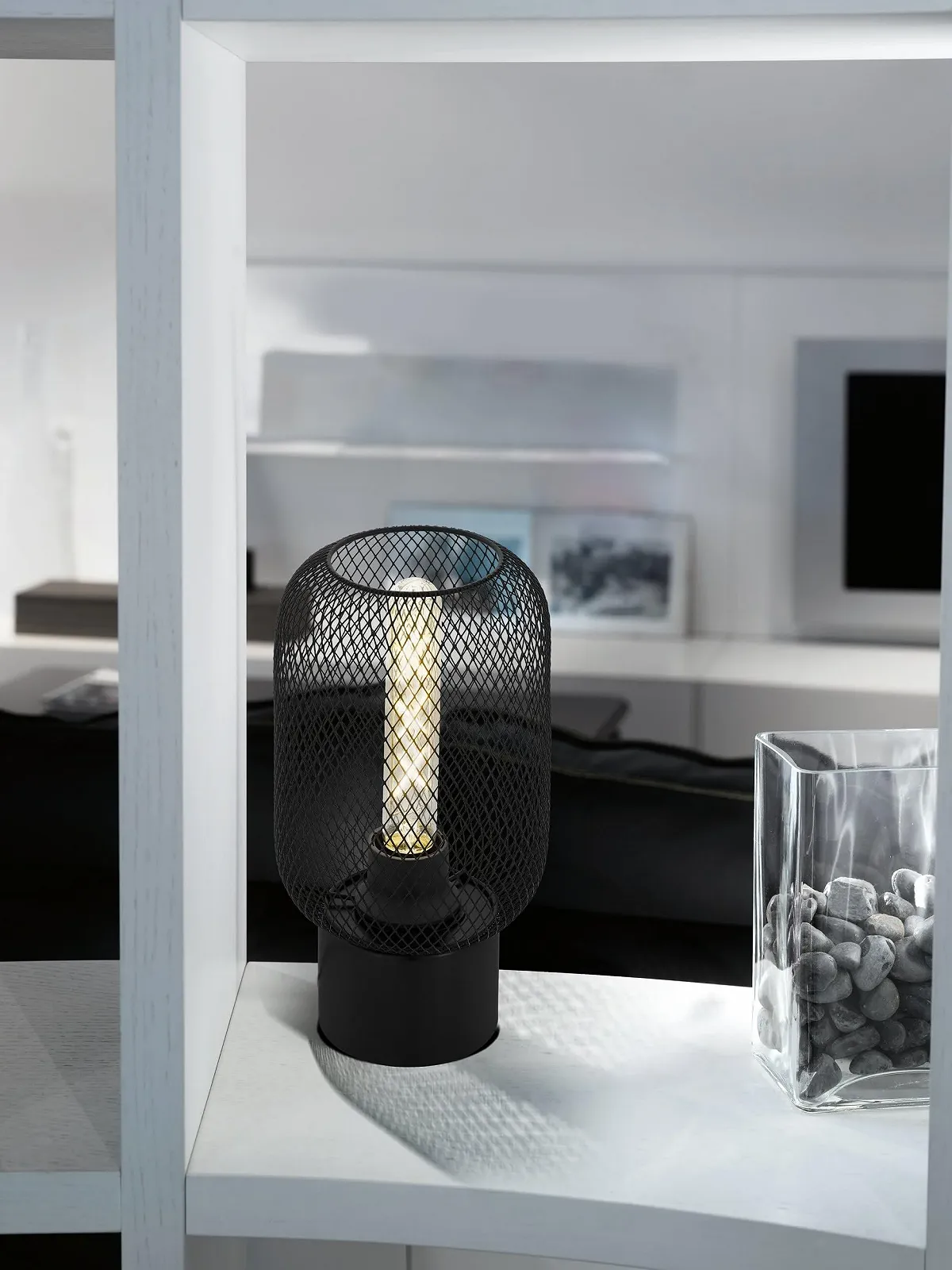 Настільна лампа EGLO Wrington Industrial Vintage сталева чорна E27, фото №3