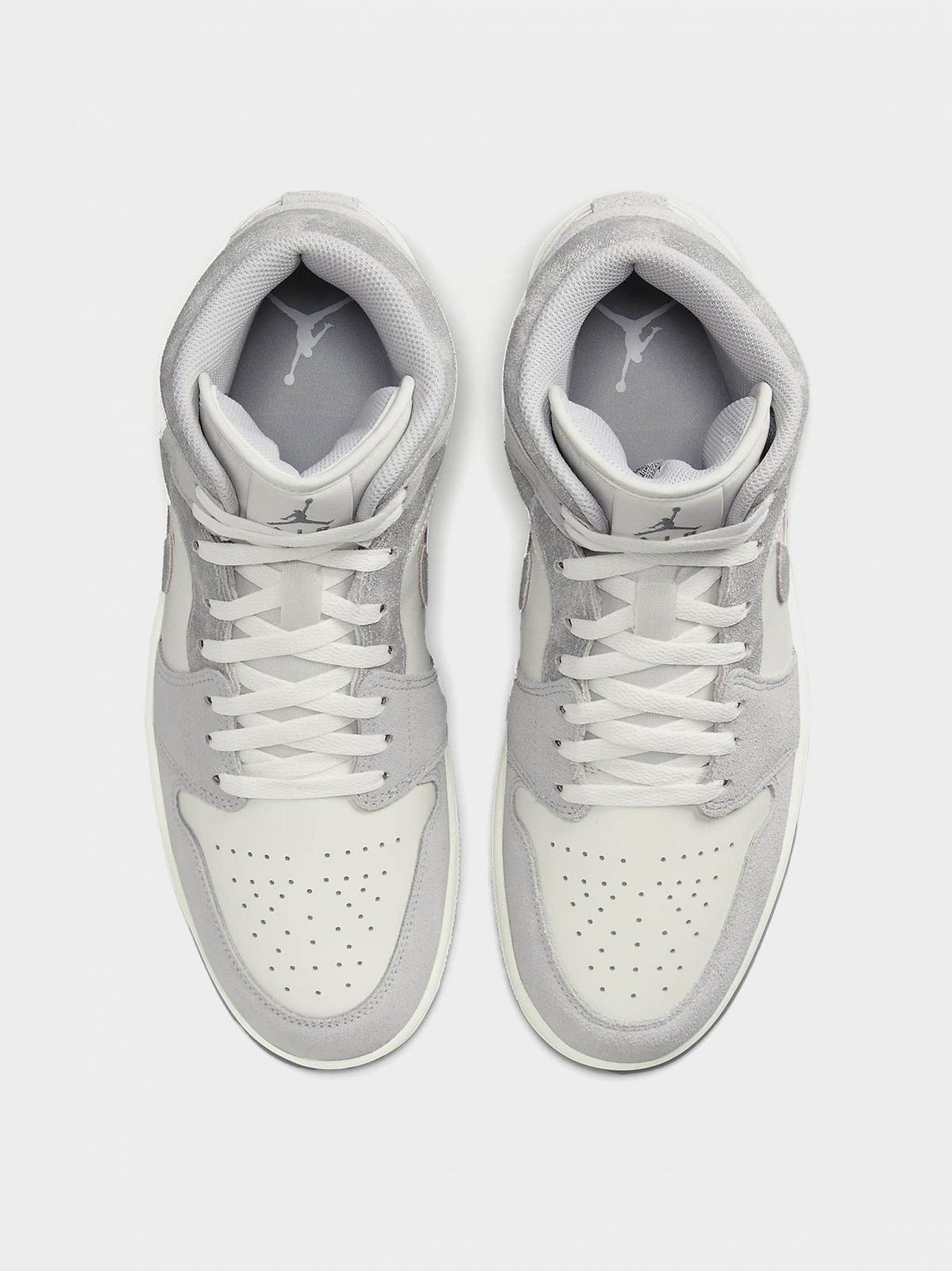 Кроссовки Air Jordan 1 Mid SE серые, размер 41, фото №6