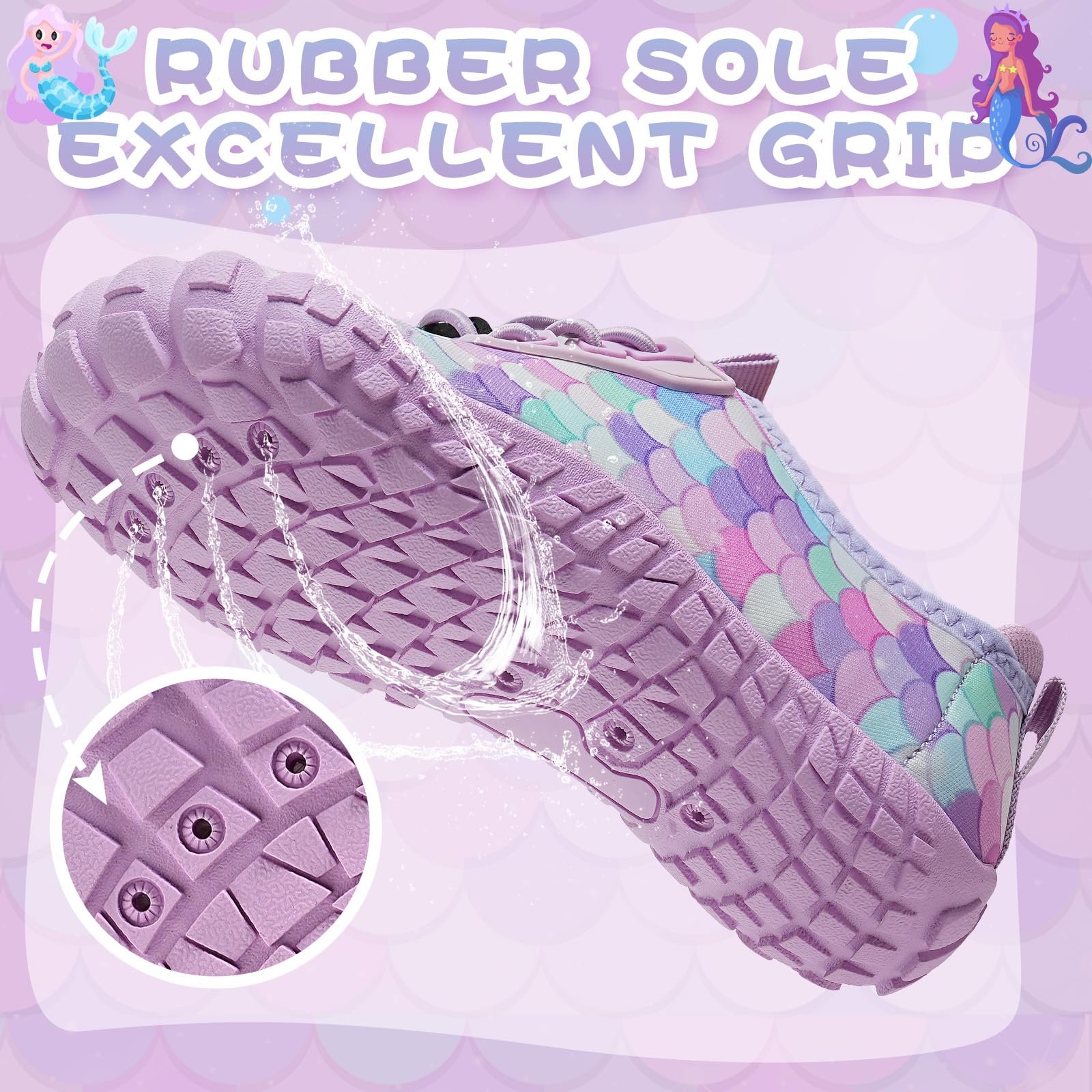 Босоножки WateLves Детские босоножки для плавания, и девочек, быстросохнущие, нескользящие, фото №3