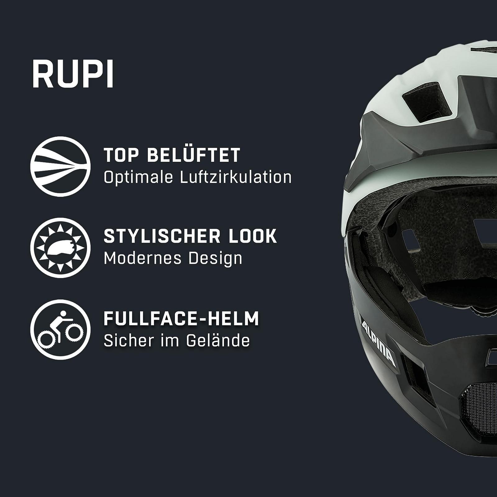 Шолом Alpina Rupi Fullface для дітей та підлітків, з регульованою посадкою та оптимальною вентиляцією, фото №2
