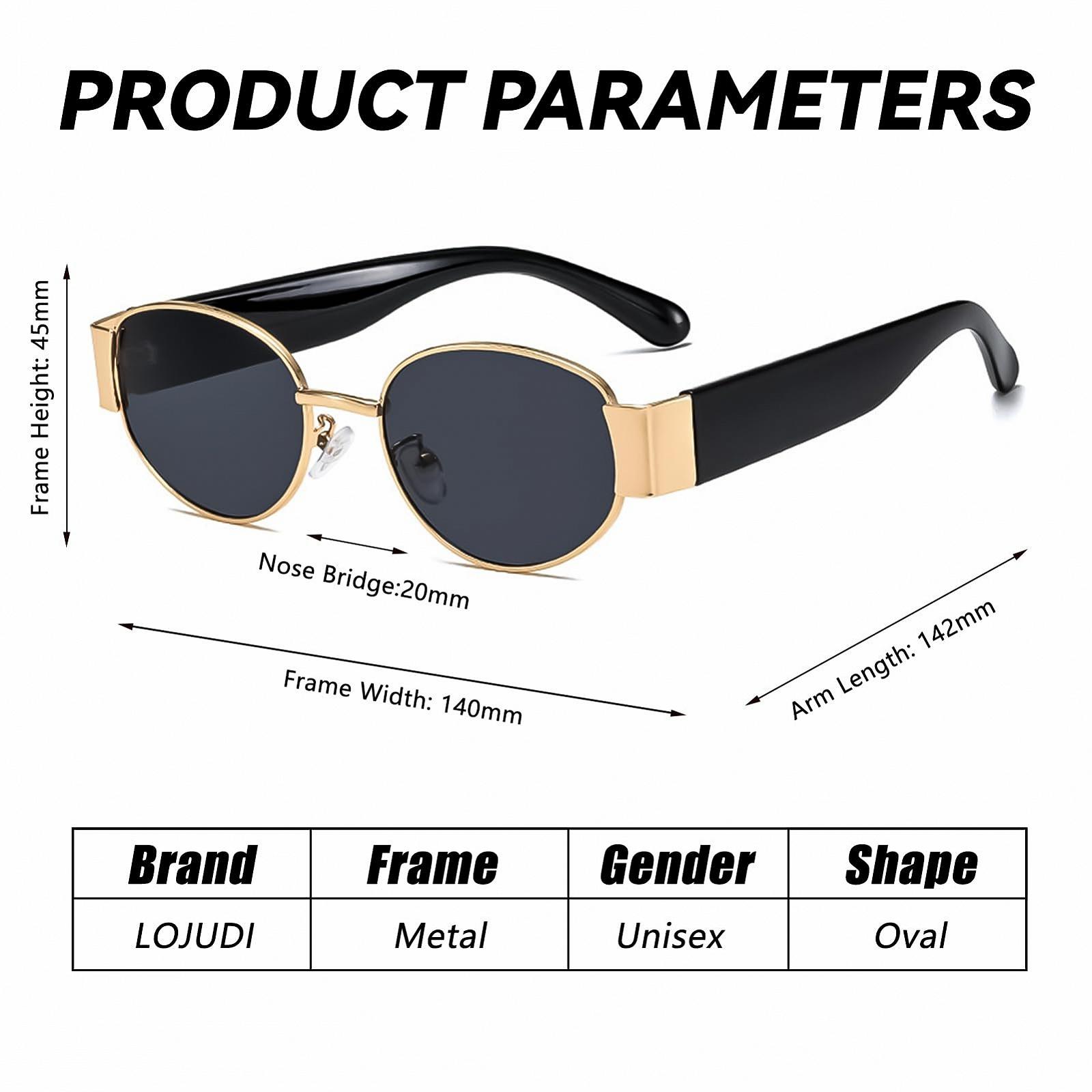 Овальні сонцезахисні окуляри LOJUDI для жінок і чоловіків, круглі в стилі ретро, дизайнерські із захистом UV400, фото №7