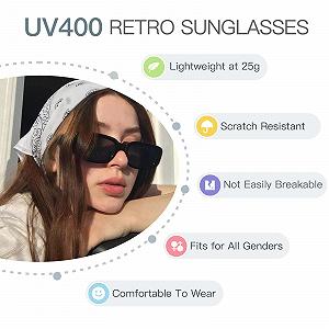 Сонцезахисні окуляри VINEST Вінтажні Прямокутні Бежевий, набір 4 шт synthetic.ua - Фото 1