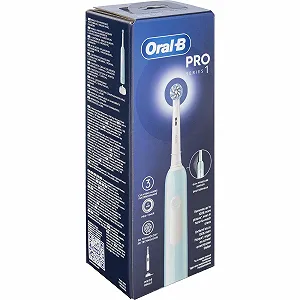 Електрична зубна щітка Oral-B Pro Series 1 акумуляторна з датчиком тиску 1 насадка блакитна - Фото 1