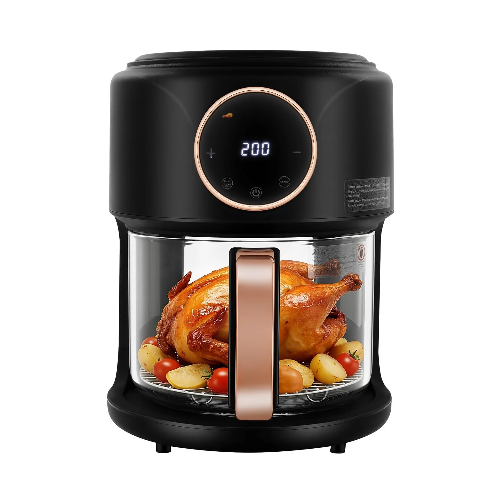 Мультипіч 1200Вт з оглядовим вікном LED Touchscreen 80-200°C 60 хв 6 програм 360° Чорна, фото №1 Мультипіч 1200Вт з оглядовим вікном LED Touchscreen 80-200°C 60 хв 6 програм 360° Чорна, фото №1