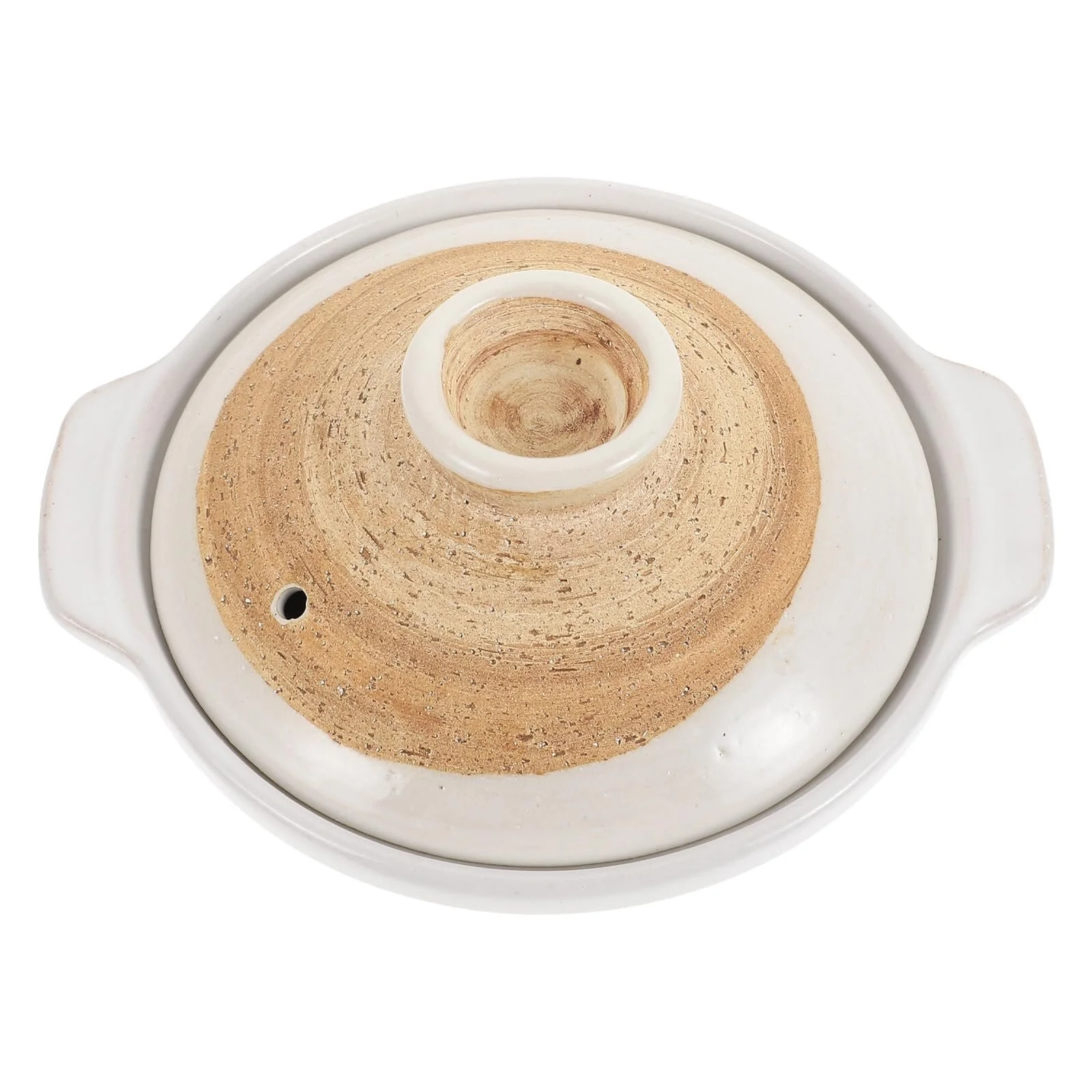 Керамічна каструля Японський стиль з кришкою, термостійка, антипригарне покриття, для газових плит, фото №1