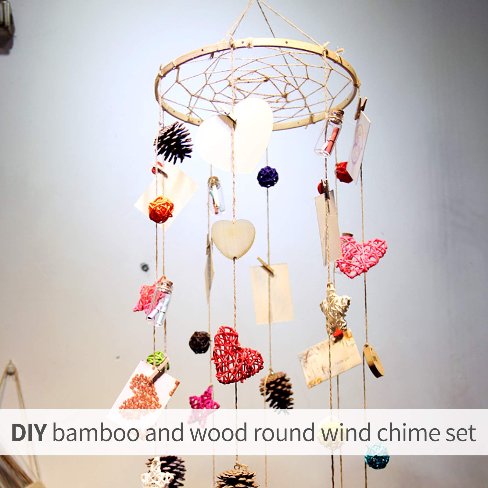 Комплект DIY Handmade Wooden Mobile Wind Chime Bed Bell Kit Natural Craft Wooden Toy Bell, фото №3