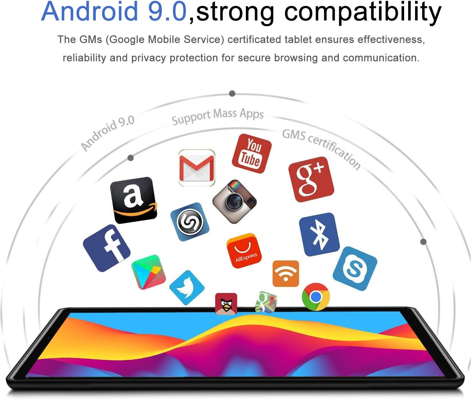 Планшет 10.1" Adlwlve T500 4/64Gb 4G 2-SIM Android 9 8000 mAh Черный, фото №5