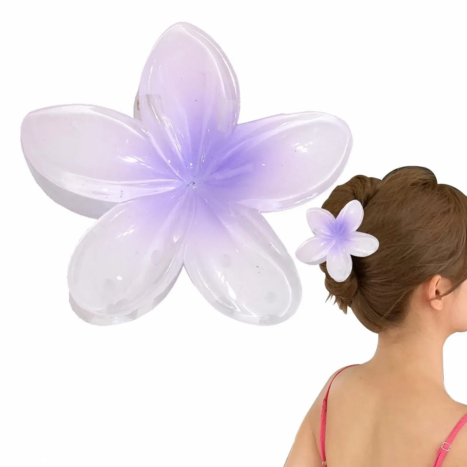 Заколка-краб для волос Цветок Гавайский цветок 7.6 см, фото №5 Заколка-краб для волос Цветок Гавайский цветок 7.6 см, фото №5