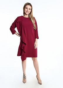 Платье inDresser S Бордовый (IN-0209Н009Д-Burgundy) - Фото 1