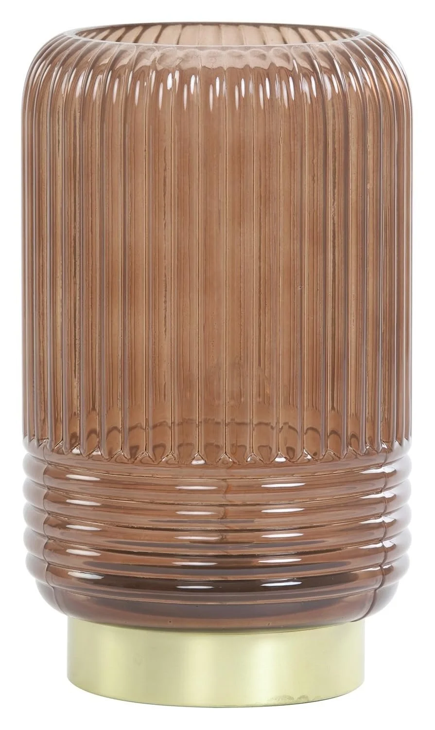 Настільна лампа Light & Living LED Glass Battery Operated 27 см Dark Brown, фото №1