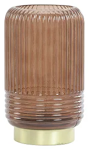 Настільна лампа Light & Living LED Glass Battery Operated 27 см Dark Brown - Фото 1