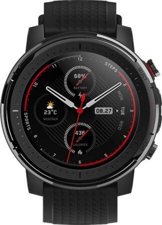 Смарт-годинник Amazfit Stratos 3 34 мм / GPS / Wi-Fi / Bluetooth 5.0 / Вологозахист 5 АТМ / Black (A1929), фото №1