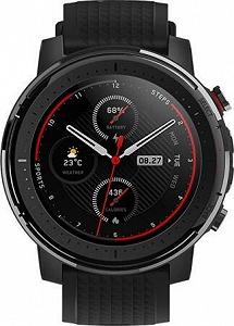 Смарт-годинник Amazfit Stratos 3 34 мм / GPS / Wi-Fi / Bluetooth 5.0 / Вологозахист 5 АТМ / Black (A1929) - Фото 1