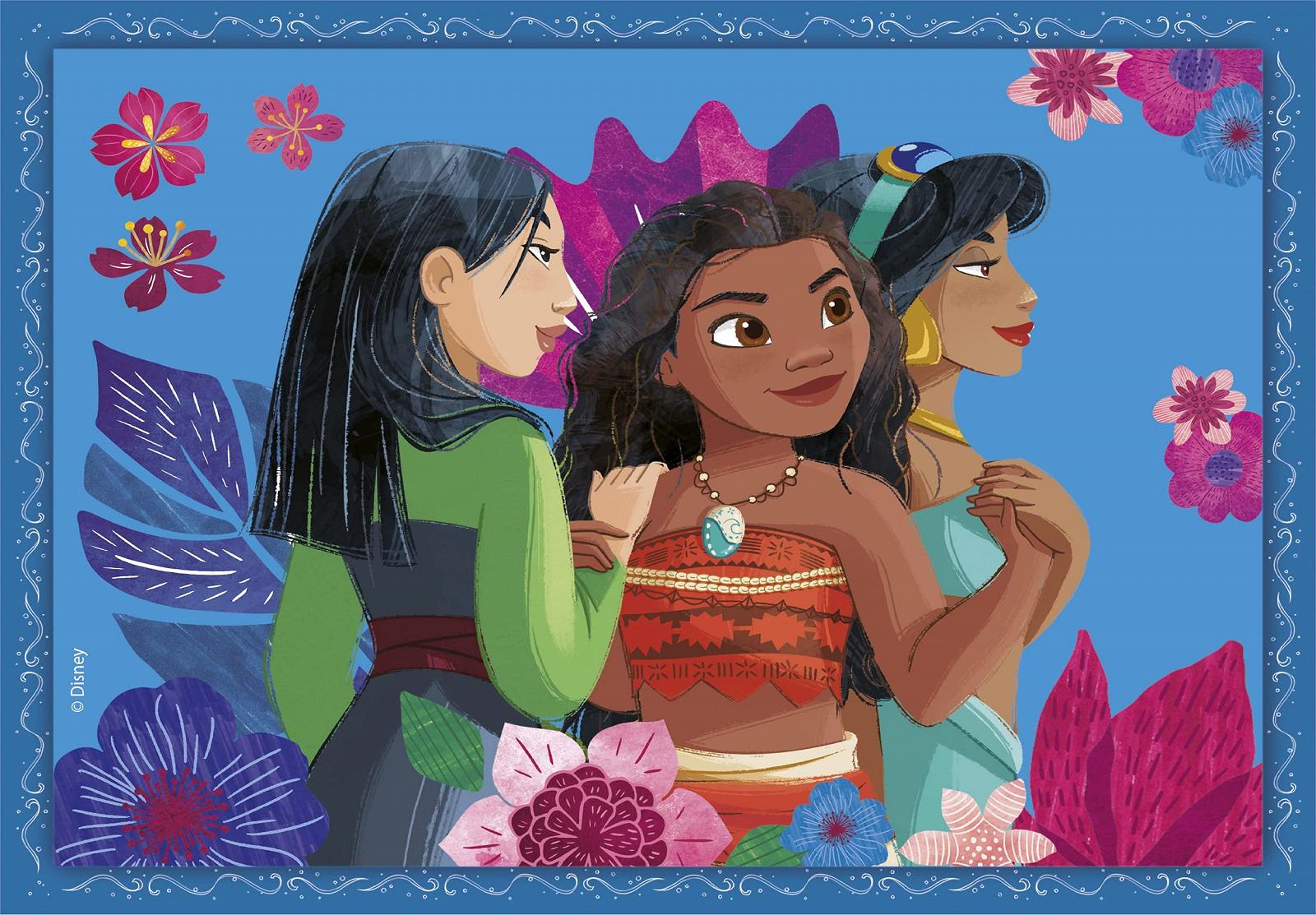 Пазл Clementoni Supercolour 4 in 1 21517 Disney Princess 12, 16, 20, 24 детали, фото №3