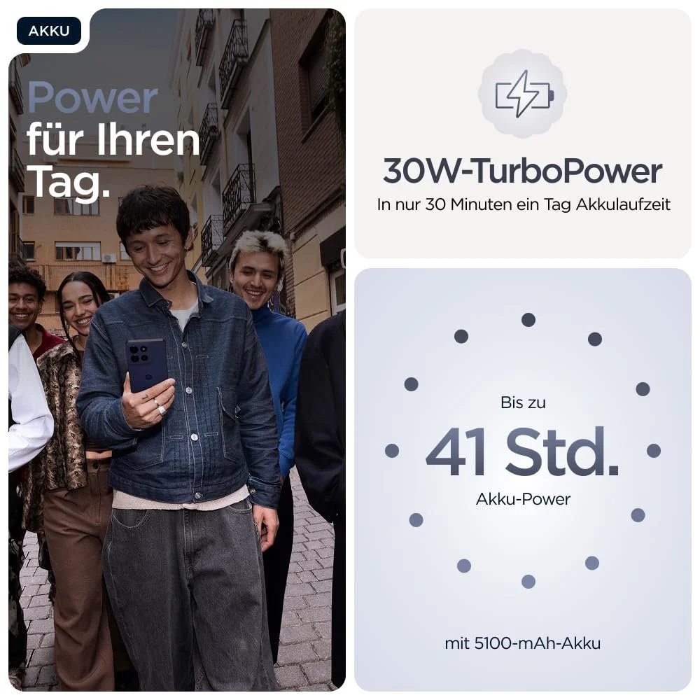 Смартфон Motorola Moto g86 5G (6.67" Super HD дисплей, 50MP камера з Moto-AI, 8/256GB, 5100mAh, Android 15) Pantone Spellbound + Захисний чохол, фото №6